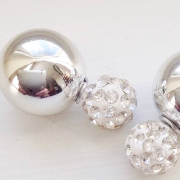 Best Seller! Double Side Round Ball Earrings NEW - Picture 2 of 5